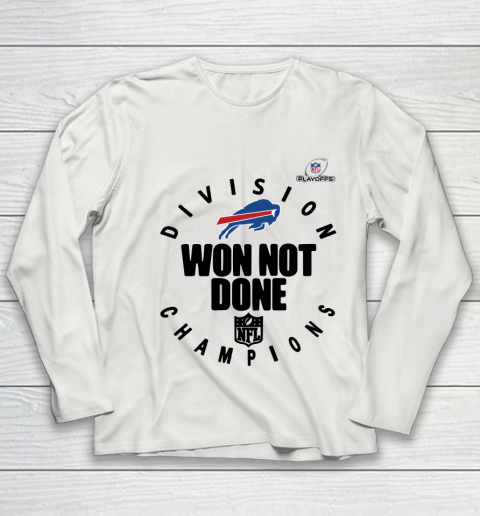 Buffalo Bills East Champions 2020 NFL Playoffs Division Won Not Done Youth Long Sleeve 8