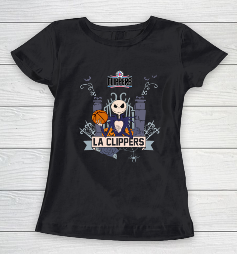NBA LA Clippers Basketball Jack Skellington Halloween Women's T-Shirt