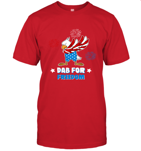 Bald Eagle American Dab For Freedom 4th Of July Unisex Jersey Tee