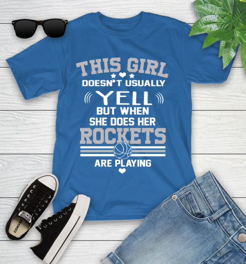 Houston Rockets NBA Basketball I Yell When My Team Is Playing Youth T-Shirt 12