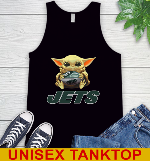 NFL Football New York Jets Baby Yoda Star Wars Shirt Tank Top 2