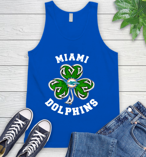 NFL Miami Dolphins Three Leaf Clover St Patrick's Day Football Sports Tank Top 4