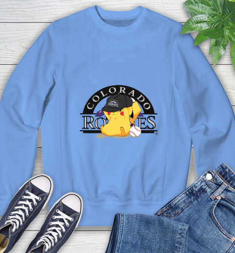 MLB Pikachu Baseball Sports Colorado Rockies Sweatshirt 11