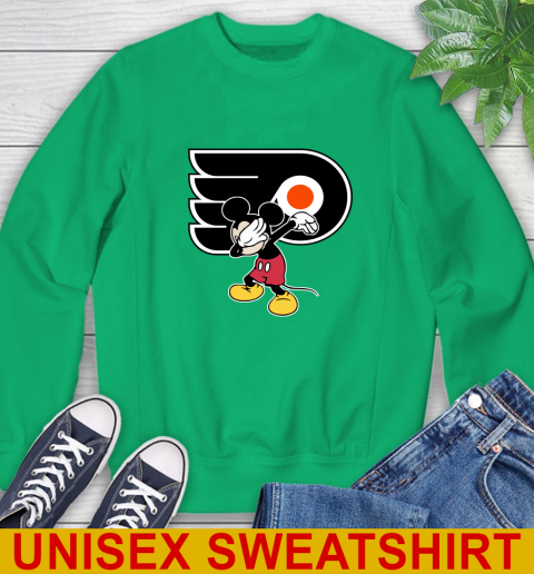 Philadelphia Flyers NHL Hockey Dabbing Mickey Disney Sports Sweatshirt 6