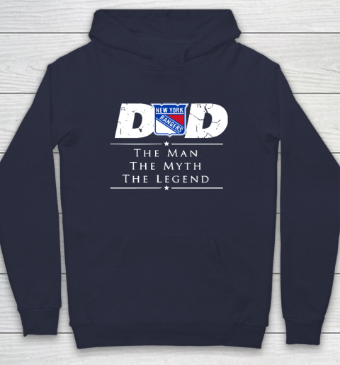 New York Rangers NHL Ice Hockey Dad The Man The Myth The Legend Hoodie 2
