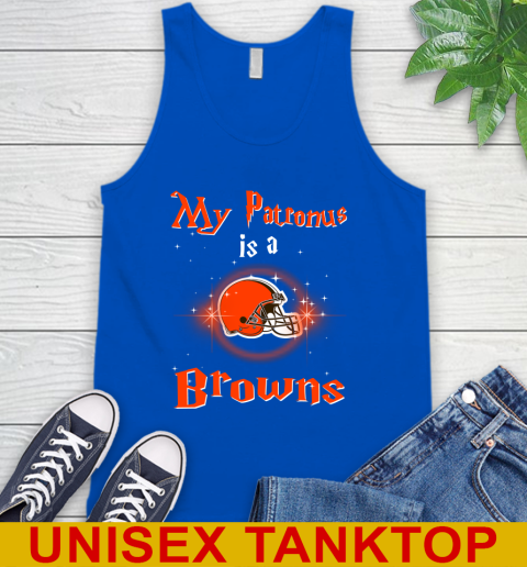 NFL Football Harry Potter My Patronus Is A Cleveland Browns Tank Top 4