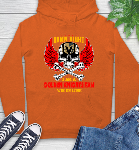 NHL Damn Right I Am A Vegas Golden Knights Win Or Lose Skull Hockey Sports Hoodie 4