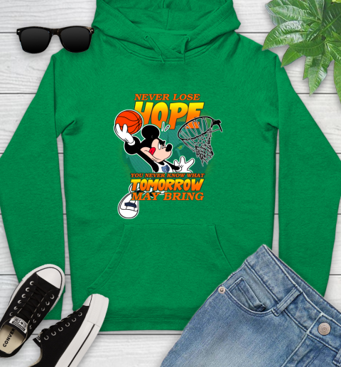 Memphis Grizzlies NBA Basketball Mickey Disney Never Lose Hope Youth Hoodie 9