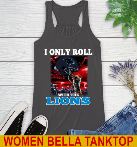 Carolina Panthers NFL Football I Only Roll With My Team Sports Racerback Tank 10