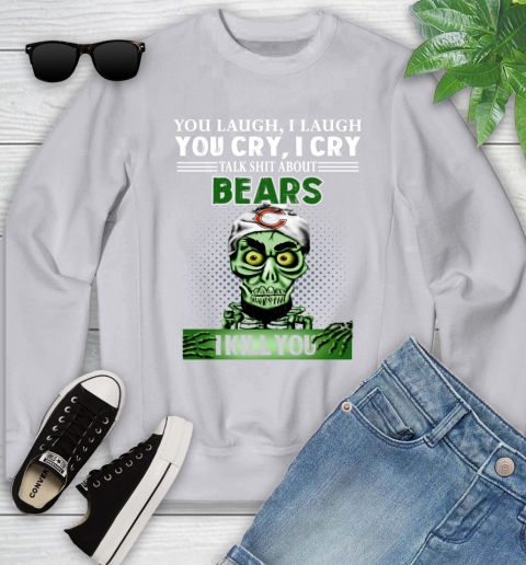 NFL Talk Shit About Chicago Bears I Kill You Achmed The Dead Terrorist Jeffrey Dunham Football Youth Sweatshirt 3