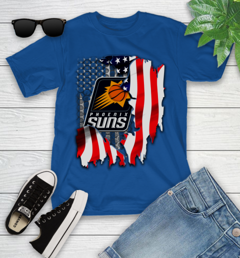 Phoenix Suns NBA Basketball American Flag Youth T-Shirt 12