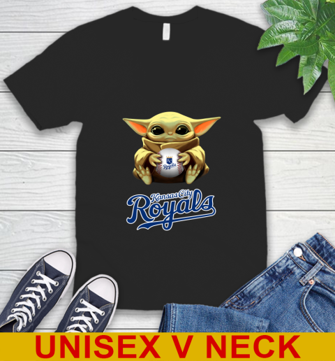 MLB Baseball Kansas City Royals Star Wars Baby Yoda Shirt 50