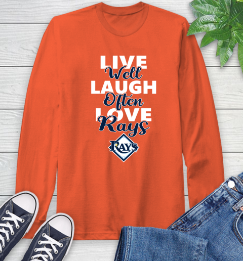 MLB Baseball Tampa Bay Rays Live Well Laugh Often Love Shirt Long Sleeve T-Shirt 4