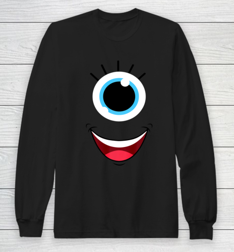 Funny Scary Monster Eyeball Face Halloween Costume Long Sleeve T-Shirt