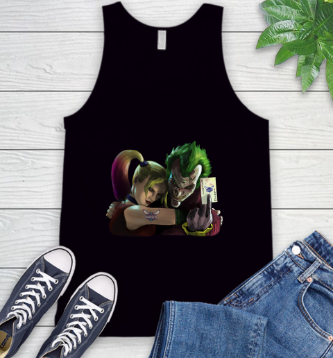 Charlotte Hornets NBA Basketball Joker Harley Quinn Suicide Squad Tank Top 2