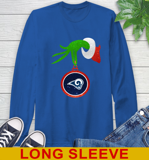 Los Angeles Rams Grinch Merry Christmas NFL Football Long Sleeve T-Shirt 9