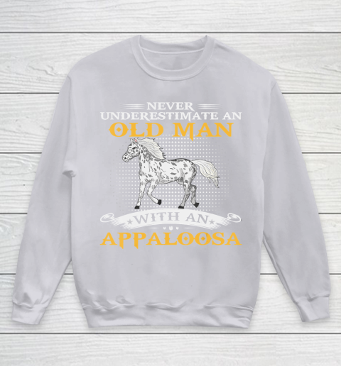 Father gift shirt Mens Never Underestimate An Old Man With An Appaloosa Horse Funny T Shirt Youth Sweatshirt 3