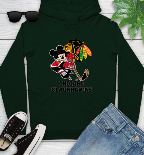 NHL Chicago Blackhawks Mickey Mouse Disney Hockey T Shirt Youth Hoodie 13
