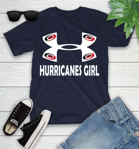 NHL Carolina Hurricanes Girl Under Armour Hockey Sports Youth T-Shirt 2
