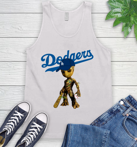 MLB Los Angeles Dodgers Groot Guardians Of The Galaxy Baseball Tank Top