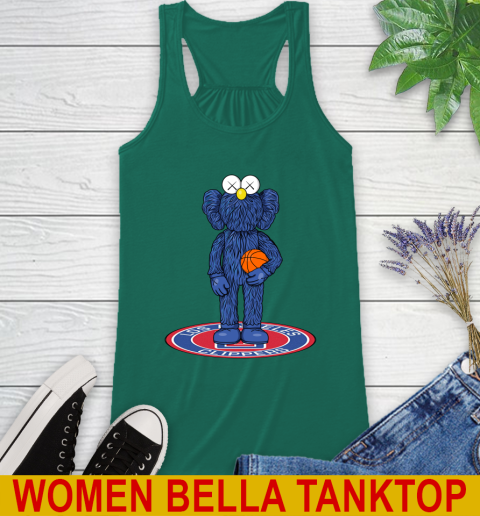 NBA Basketball LA Clippers Kaws Bff Blue Figure Shirt Racerback Tank 7