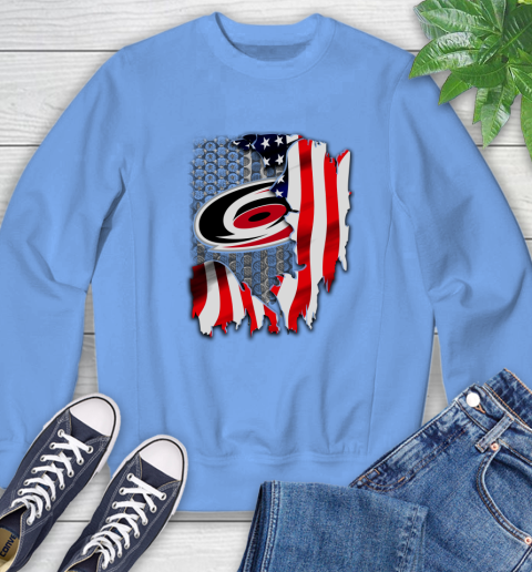 Carolina Hurricanes NHL Hockey American Flag Sweatshirt 11