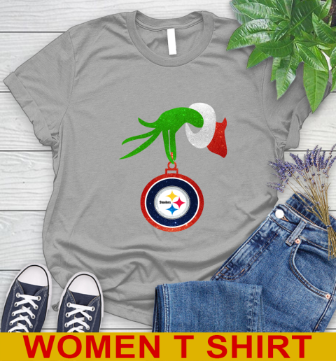 Pittsburgh Steelers Grinch Merry Christmas NFL Football Women's T-Shirt 11