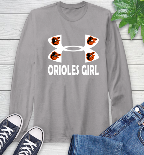MLB Baltimore Orioles Under Armour Baseball Sports Long Sleeve T-Shirt 6