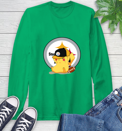NFL Pikachu Football Sports Pittsburgh Steelers Long Sleeve T-Shirt 7
