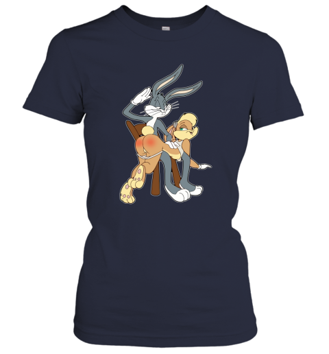 cauq bugs bunny spanking lola bunny furry shirts ladies t shirt 20 front navy