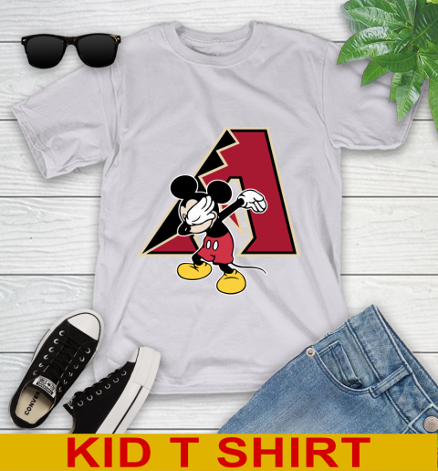 Arizona Diamondbacks MLB Baseball Dabbing Mickey Disney Sports Youth T-Shirt 6 Arizona Diamondbacks MLB Baseball Dabbing Mickey Disney Sports Youth T-Shirt - Image 6