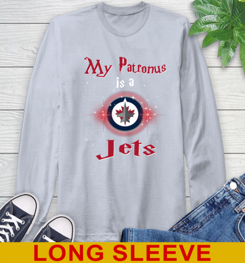 NHL Hockey Harry Potter My Patronus Is A Winnipeg Jets Long Sleeve T-Shirt 6