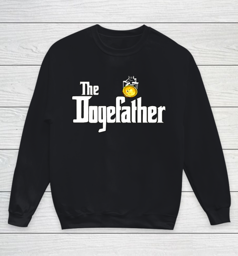 The Dogefather Funny Doge Cryptocurrency Meme Dogecoin Youth Sweatshirt