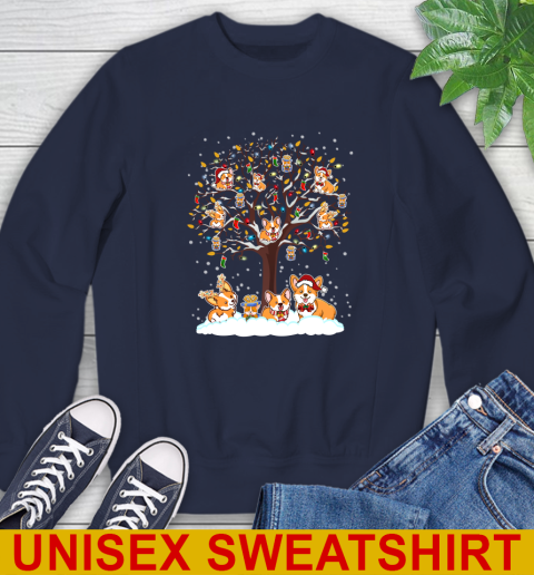 Corgi dog pet lover light christmas tree shirt 26