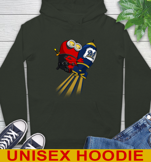 MLB Baseball Milwaukee Brewers Deadpool Minion Marvel Shirt Hoodie 12