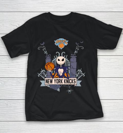 NBA New York Knicks Basketball Jack Skellington Halloween Youth T-Shirt