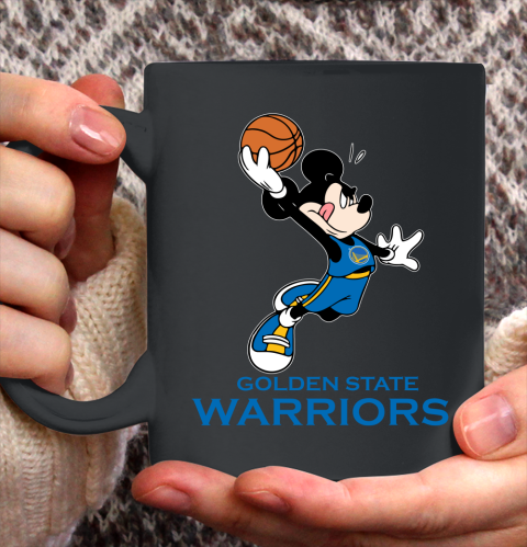 NBA Basketball Golden State Warriors Cheerful Mickey Mouse Shirt Ceramic Mug 11oz
