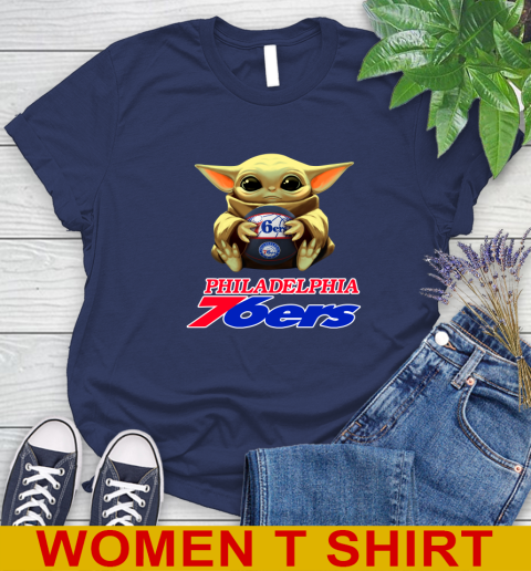NBA Basketball Philadelphia 76ers Star Wars Baby Yoda Shirt 100