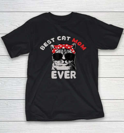 Funny Cat Best Cat Mom Ever Meow With My Cat Youth T-Shirt