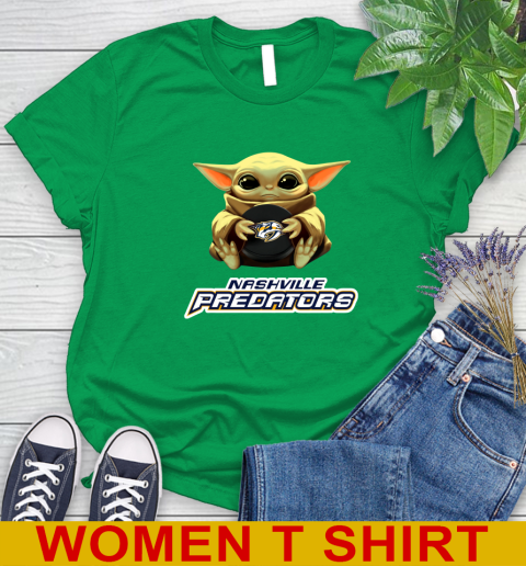 NHL Hockey Nashville Predators Star Wars Baby Yoda Shirt 94