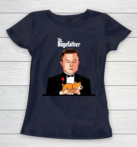 Dogecoin The DogeFather Funny Women's T-Shirt 2