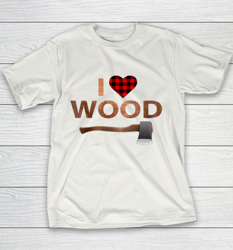 I Love Wood T-Shirt Lumberjack Heart Halloween Costume Tee I Love Wood T-Shirt Lumberjack Heart Halloween Costume Tee