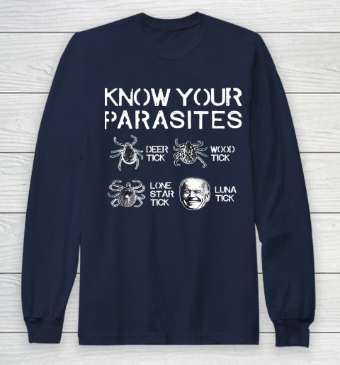 Know Your Parasites Funny Joe Biden Luna Tick Long Sleeve T-Shirt 2