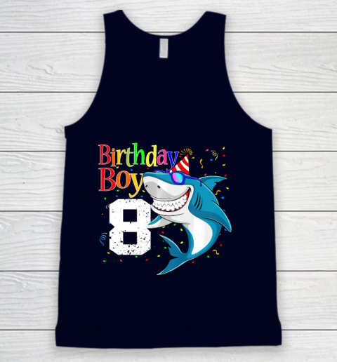 Kids 8th Birthday Boy Shark Shirts 8 Jaw Some Four Tees Boys 8 Years Old Tank Top 2