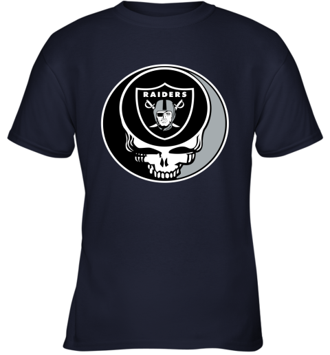 NFL Oakland Raiders Grateful Dead Rock Band Football Sports DBVHoKTAq6W youth t shirt 26 95 151514 front navy