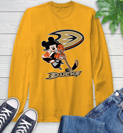 NHL Anaheim Ducks Mickey Mouse Disney Hockey T Shirt Long Sleeve T-Shirt 15