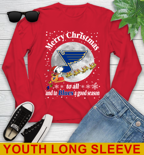 St.Louis Blues Merry Christmas To All And To Blues A Good Season NHL Hockey Sports Youth Long Sleeve 11
