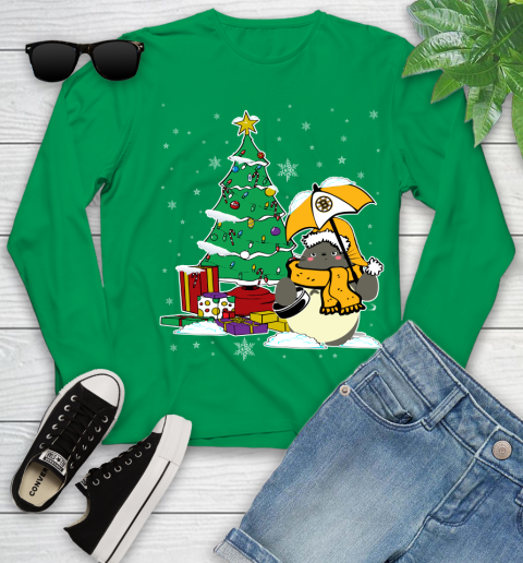Boston Bruins NHL Hockey Cute Tonari No Totoro Christmas Sports Youth Long Sleeve 7