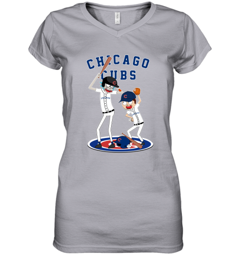 MLB Chicago Cubs Women's Short Sleeve V-Neck Fashion T-Shirt - XL