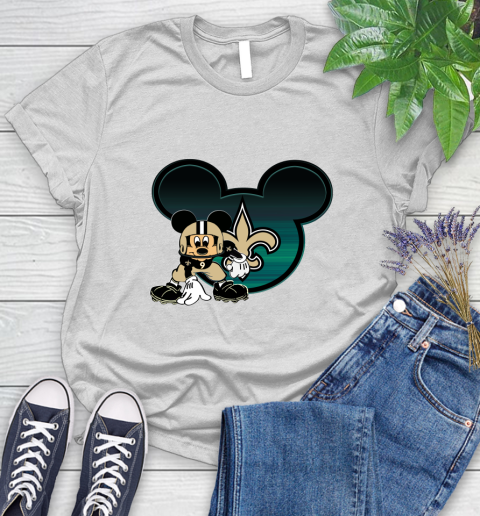 NFL New Orleans Saints Mickey Mouse Disney Football T Shirt Women's T-Shirt